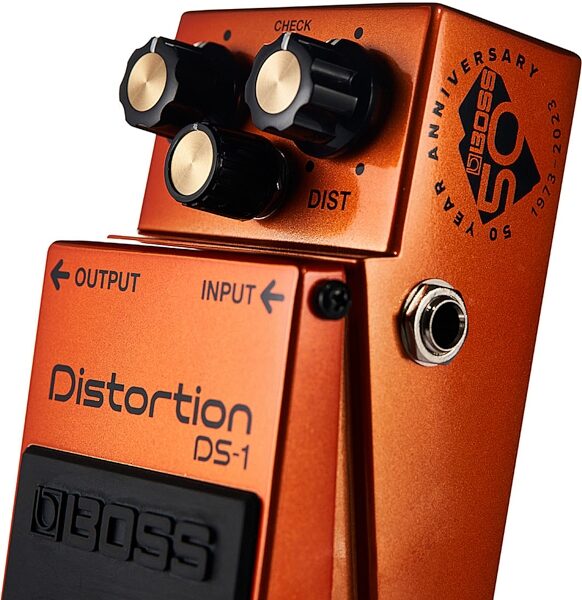 Boss DS-1 50th Anniversary Distortion Pedal, New, Action Position Back