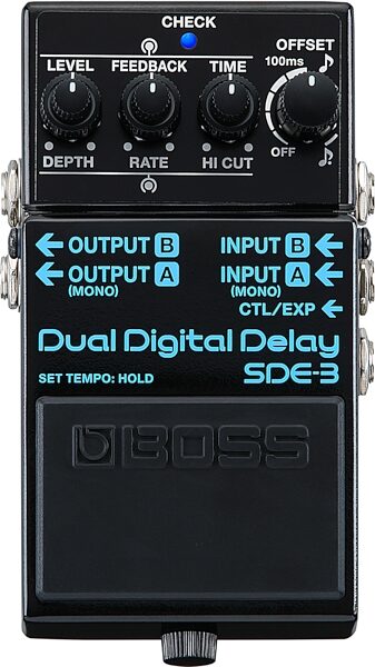 Boss SDE-3 Dual Digital Delay Pedal, New, Action Position Back