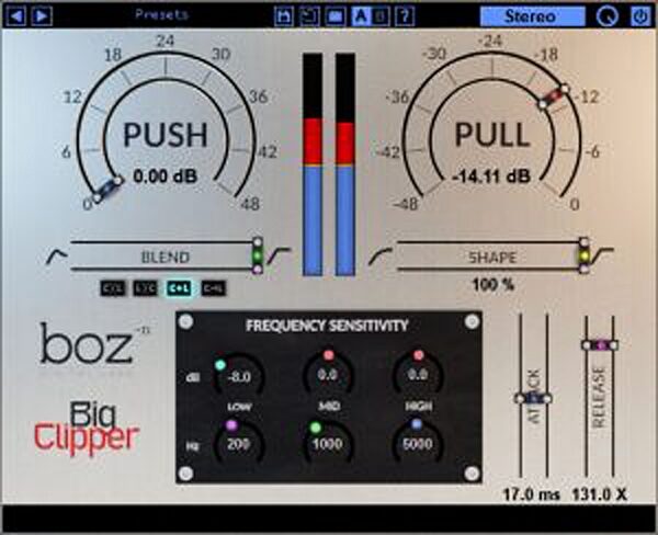 Boz Digital Big Clipper Audio Plug-in, Digital Download, Action Position Back
