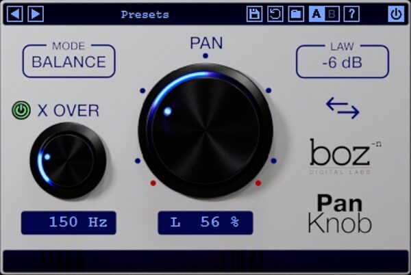 Boz Digital Pan Knob Audio Plug-in, Digital Download, view
