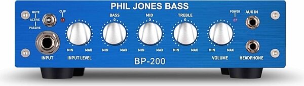 Phil Jones Bass BP-200 Bass Guitar Amplifier Head (200 Watts), New, Action Position Front
