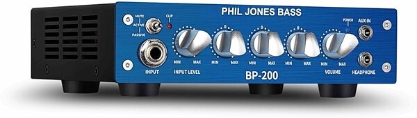 Phil Jones Bass BP-200 Bass Guitar Amplifier Head (200 Watts), New, Action Position Side