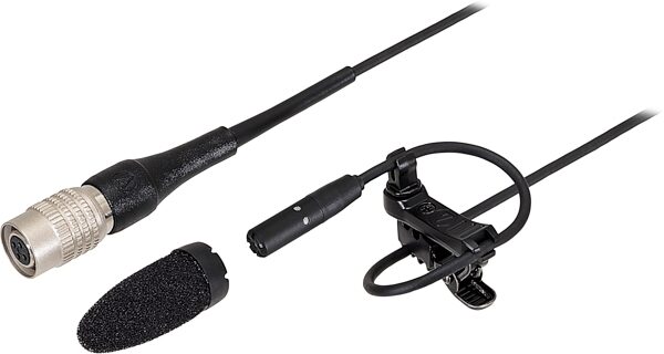 Audio-Technica BP898 Subminiature Cardioid Condenser Lavalier Microphone, BP898cW, for Wireless with cW Connector, USED, Open Box (Like New), Action Position Front