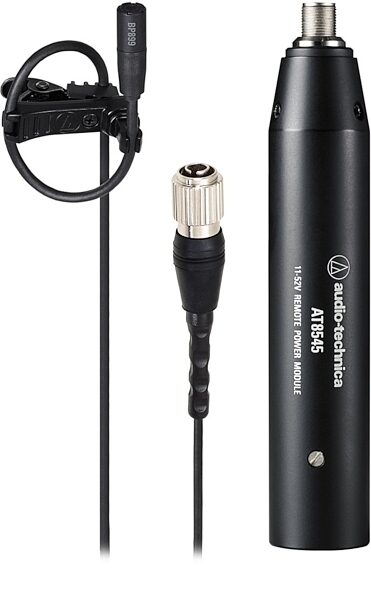 Audio-Technica BP899 Subminiature Omnidirectional Condenser Lavalier Microphone, Black, Wired - XLR Battery Power Module, Main