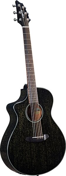 Breedlove Rainforest S Concert CE Acoustic-Electric Guitar, Left-Handed, Black Gold, Action Position Back