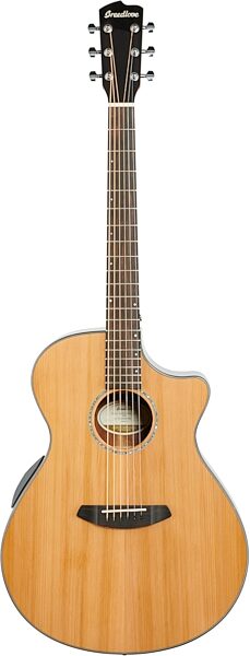 Breedlove Solo Dreadnought Concerto CE Red Cedar and Ovangkol Acoustic-Electric Guitar, Action Position Back