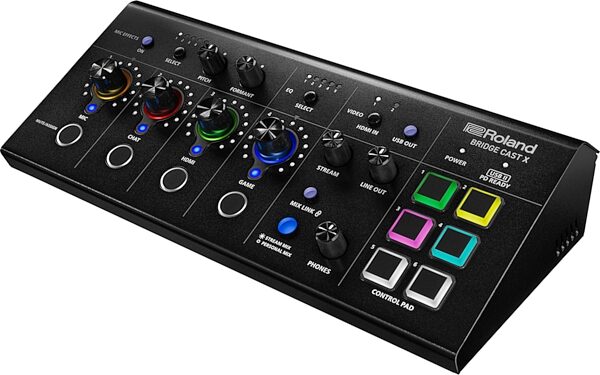 Roland Bridge Cast X Dual-Bus Gaming Audio Mixer, New, Action Position Front