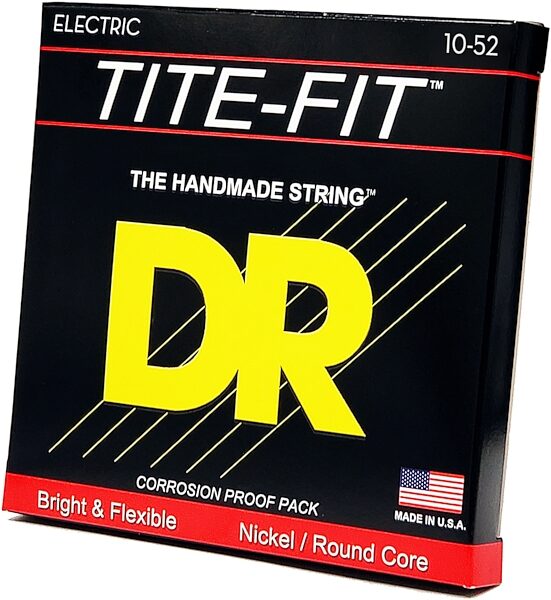 DR Strings Tite-Fit Electric Guitar Strings, BT-10, Angled Front