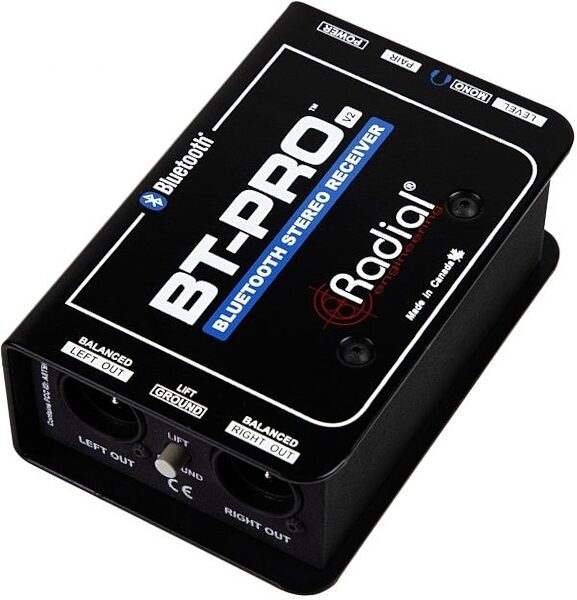 Radial BT-Pro V2 Bluetooth-Enabled Stereo Direct Box, New, Action Position Back