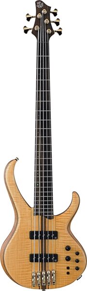 Ibanez BTB1405E Premium Electric Bass, 5-String with Gig Bag, Vintage Natural