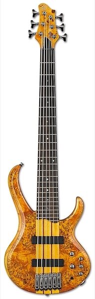Ibanez BTB776PB 6-String Electric Bass, Amber