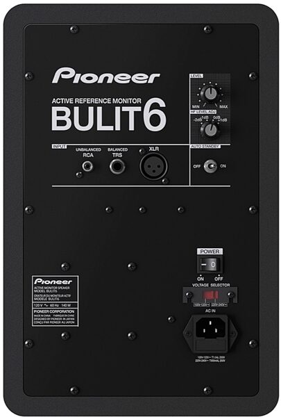 Pioneer Bulit6 Powered Studio Monitor, Rear
