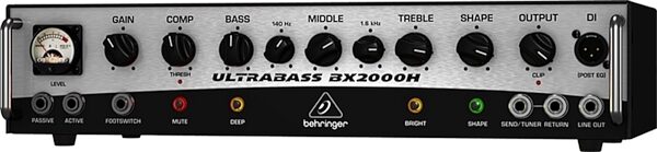 Behringer Ultrabass BX2000H Bass Amplifier Head (2000 Watts), Angle