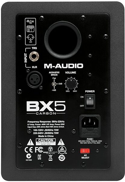 M-Audio BX5 Carbon Active Studio Monitor, Back