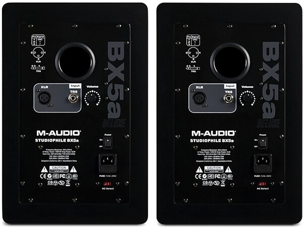 M-Audio BX5a Deluxe Active Studio Monitors, Back