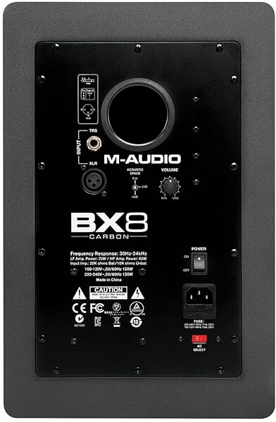 M-Audio BX8 Carbon Active Studio Monitor, Back