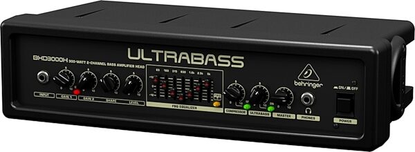 Behringer BXD3000H Ultrabass Bass Amplifier Head, 300 Watts, Right