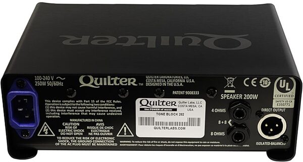 Quilter Tone Block 202 Amplifier Head (200 Watts), New, Action Position Back