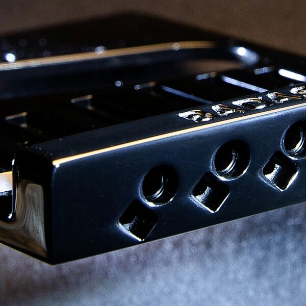Leo Quan Badass T1 Tele Bridge, Nickel, Action Position Back
