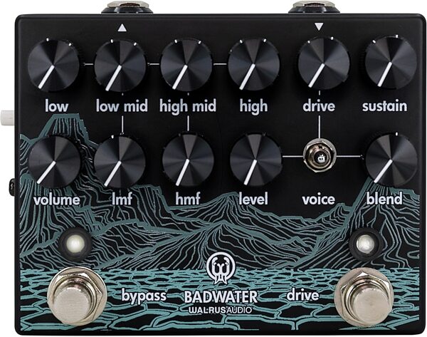 Walrus Audio Badwater Bass Preamp DI Direct Box Pedal, New, Action Position Back