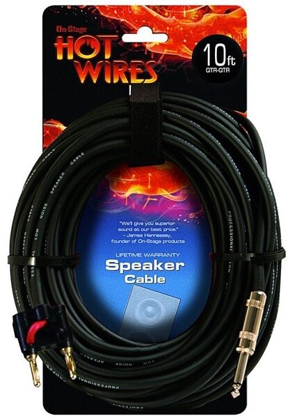 Hot Wires Banana to 1/4" Speaker Cable, 10 foot, Main