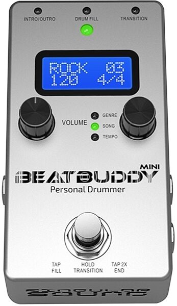 BeatBuddy Mini Drum Machine Pedal, Top