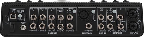 Mackie Big Knob Studio Plus Monitor Controller and USB Audio Interface, New, Rear