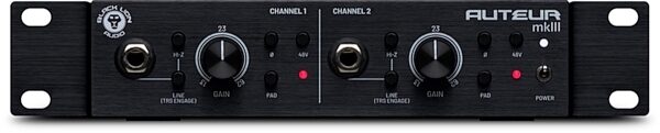 Black Lion Audio Auteur MKIII 2-Channel Microphone Preamplifier, New, view