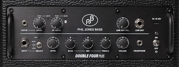 Phil Jones BG-80 Double 4 Plus Bass Combo Amplifier (90 Watts, 2x4"), Black, Detail Control Panel