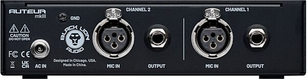 Black Lion Audio Auteur MKIII 2-Channel Microphone Preamplifier, New, Action Position Back