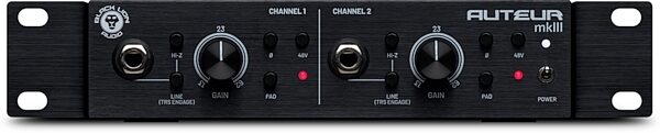 Black Lion Audio Auteur MKIII 2-Channel Microphone Preamplifier, New, Action Position Front