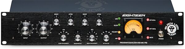Black Lion Audio Eighteen Microphone Preamplifier/EQ Channel Strip, New, Action Position Back