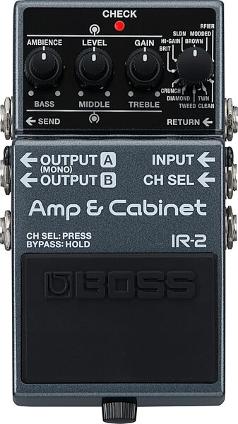 Boss IR-2 Amp & Cabinet Modeler Pedal, New, Main with all components Front