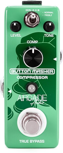 Arcade Audio Button Masher Compressor Pedal, New, Action Position Back