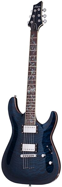 Schecter C-1 Classic Electric Guitar, See Thru Blue