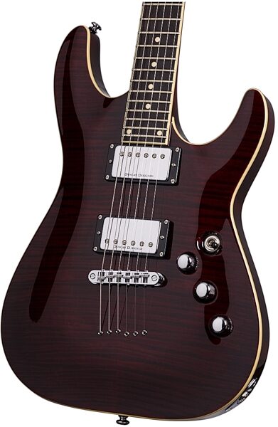 Schecter C-1 Standard Electric Guitar, Black Cherry Closeup