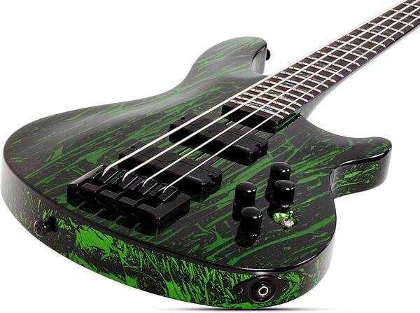 Schecter C-4 Silver Mountain Electric Bass, Action Position Back