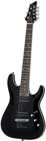 Schecter C-7 Standard 7-String Electric Guitar, Angle
