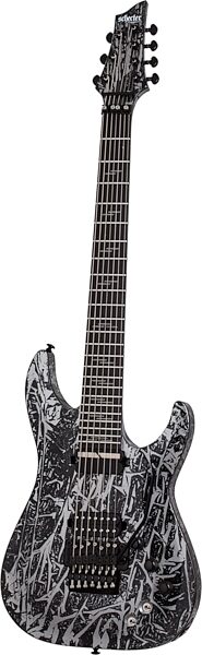 Schecter C-7 FR-S Electric Guitar, Silver Mountain, Scratch and Dent, Action Position Back
