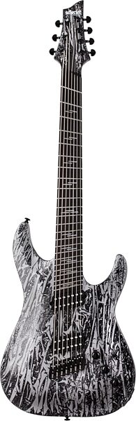 Schecter C-7 Multiscale Silver Mountain Electric Guitar, Action Position Back