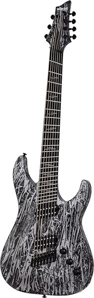 Schecter C-7 Multiscale Silver Mountain Electric Guitar, Silver Mountain, Blemished, Action Position Back