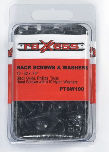 RaXXess Rack Hardware with Washers, Pack of 100