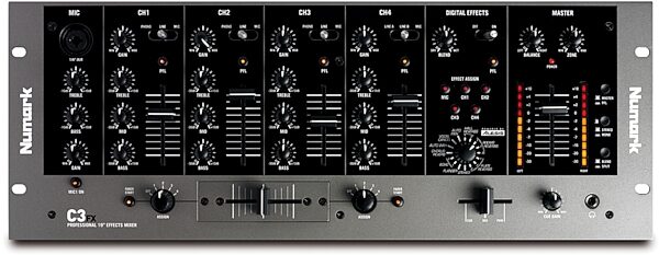 Numark C3FX 5-Channel Rack DJ Mixer with FX, Main