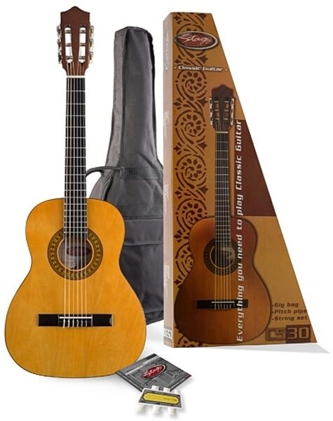 Stagg C530 3/4 Size Classical Acoustic Guitar Package, Natural