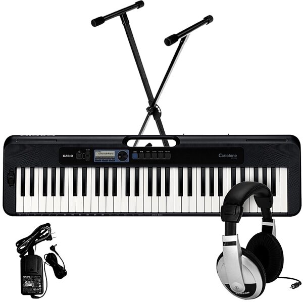 Casio CT-S300 Casiotone Portable Electronic Keyboard with USB, Premium Pack, with Stand and Headphones, pack