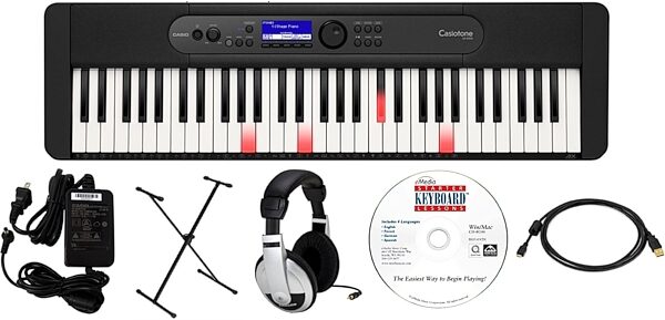 Casio LK-S450 Casiotone Portable Electronic Keyboard with Lighted Keys, EPA Pack, Stand, AC Adapter, Headphones, Software, view