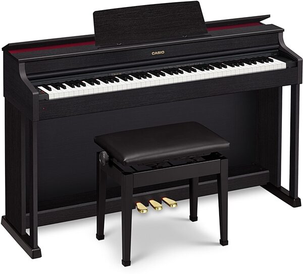 Casio AP-470 Celviano Digital Piano (with Bench), Black, Action Position Back