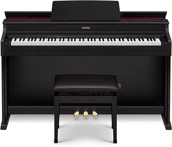 Casio AP-470 Celviano Digital Piano (with Bench), Black, Action Position Back