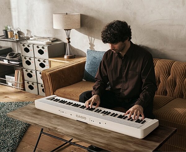Casio Casiotone CT-S1-76 76-Key Portable Keyboard, White, Action Position Back