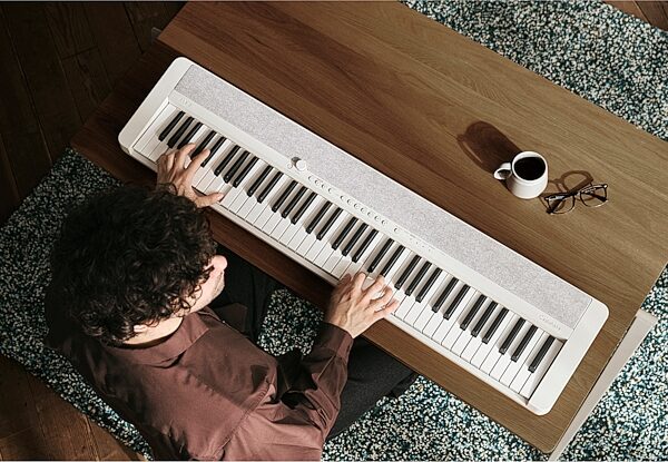 Casio Casiotone CT-S1-76 76-Key Portable Keyboard, White, Action Position Back